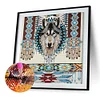 4Pcs/set Diamond Painting-DIY Crystal Rhinestone Tribal Wolf(30*30CM)