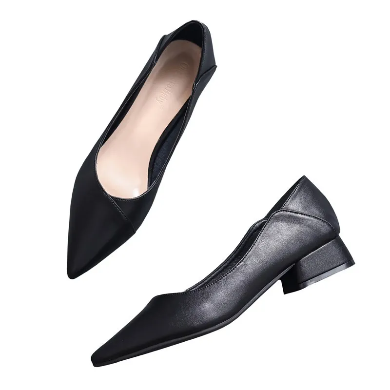 Breakj Breakj Single Shoes Women 2025 Work Clothes To Work Shoes Coarse Heel Do Not Tired Women Shoes Professional Work Shoes Women Black