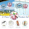 2pcs DIY Diamond Painting Seahorse Turtle Wind Chimes Crystal Window Suncatcher Craft Set Birthday Gifts Home Garden Decor