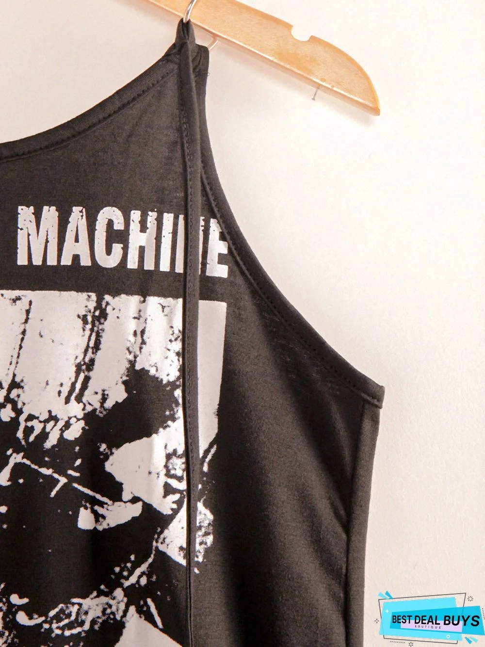 Black Halter Floral-Print Cotton Shirts & Tops