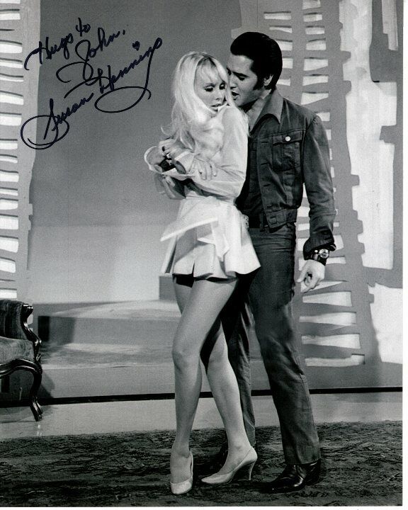 SUSAN HENNING Signed w/ ELVIS PRESLEY '68 COMEBACK SPECIAL Photo Poster paintinggraph - To John