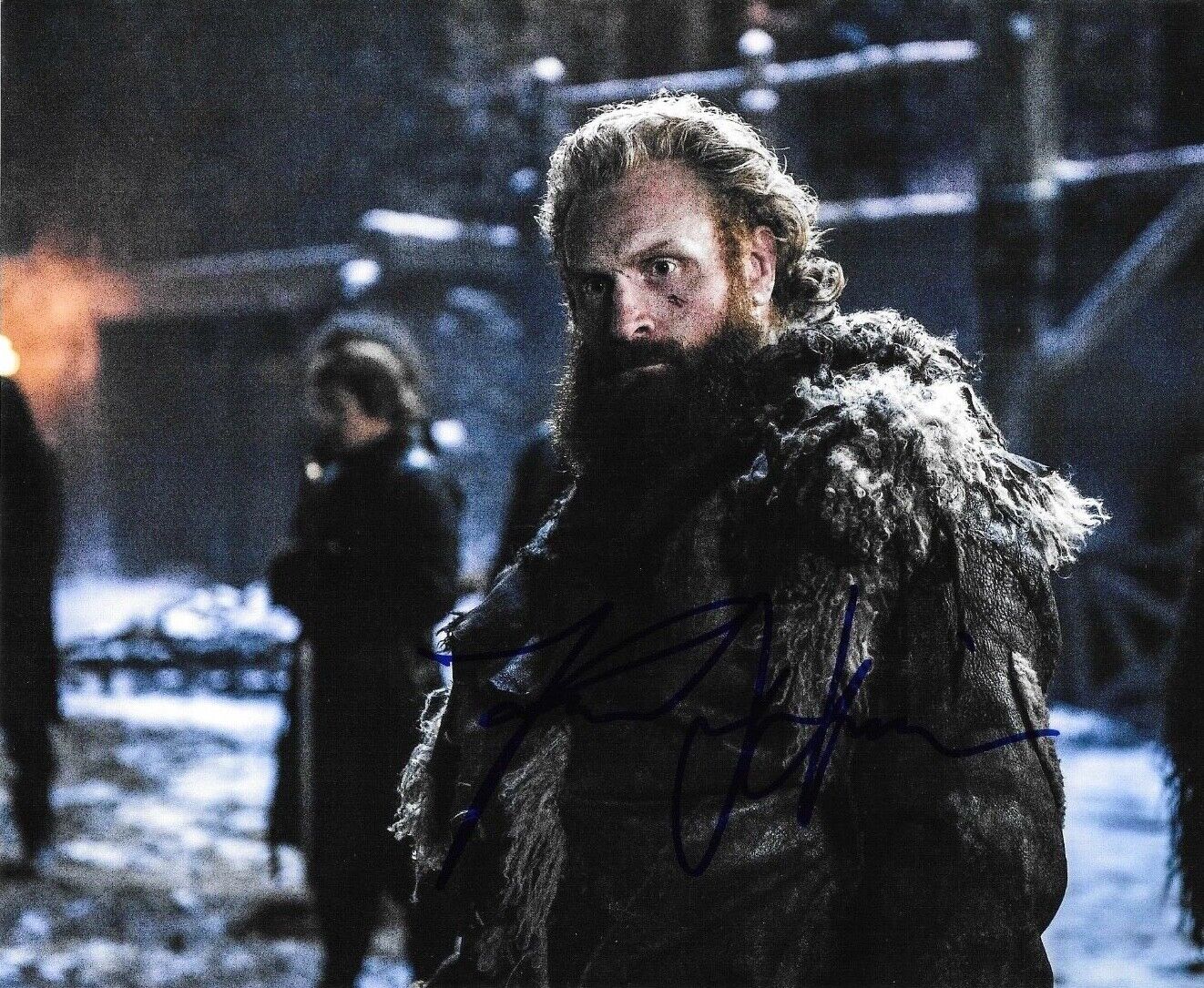 * KRISTOFER HIVJU * signed 8x10 Photo Poster painting * GAME OF THRONES * TORMUND * COA * 9