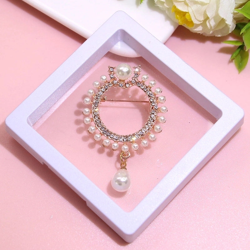 Basic Modern Style Classic Style Pin Animal Flower Alloy Plating Inlay Artificial Pearls Rhinestones Women’s Brooches