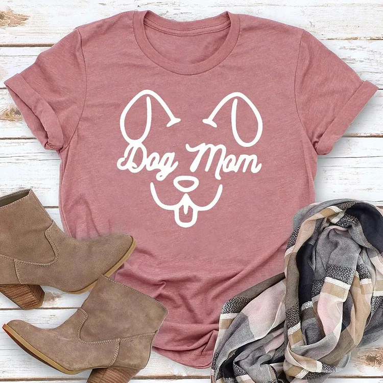 Dog Mom T-Shirt Tee - 02107-Annaletters