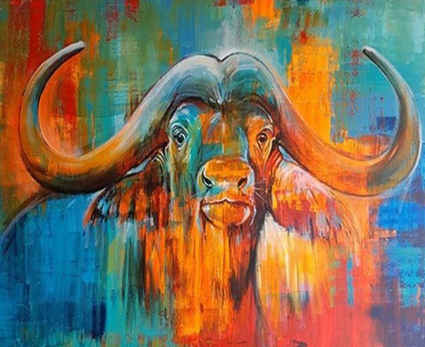 

Colorful Buffalo – Paint By Numbers - 40*50CM, 501 Original