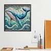 Diamond Painting -DIY Round Drill Mosaic Dolphin(40x40cm)