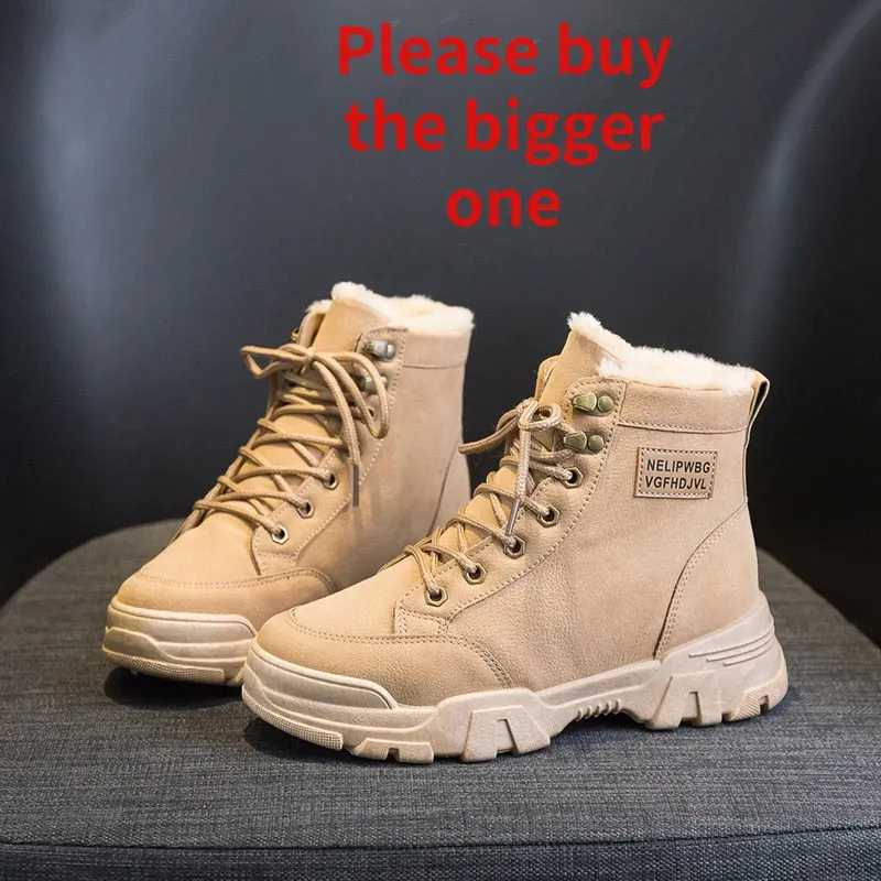 2021 winter new snow boots women's short boots warm cotton shoes Martin boots women plus velvet shoes women's shoes women boots