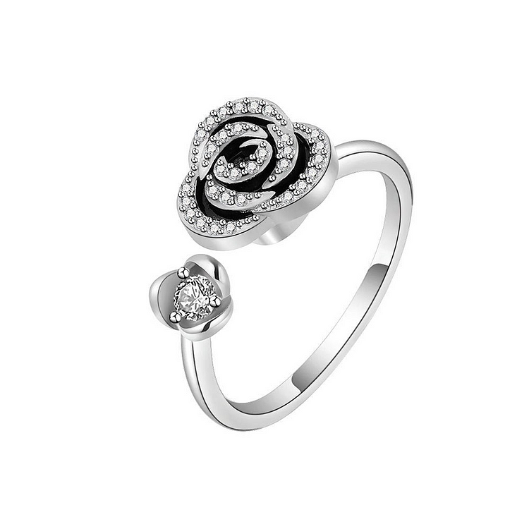 Vintage Camellia Spinning Ring