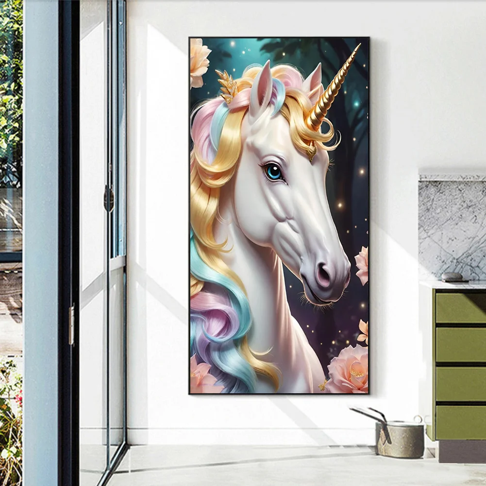 Diamond Painting - Full Round Drill - Unicorn(Canvas|40*70cm)