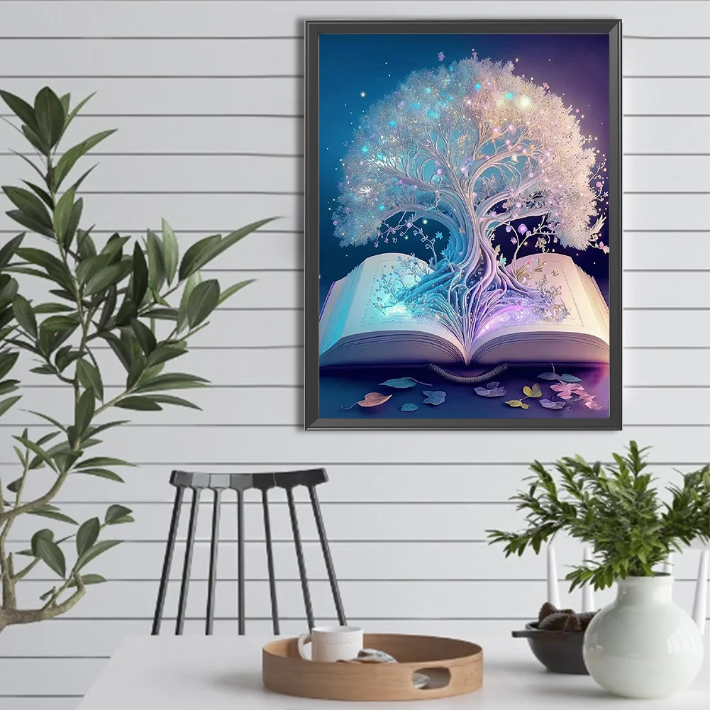 Diamond Painting - Full Round Drill - Book Tree(Canvas|30*40cm)