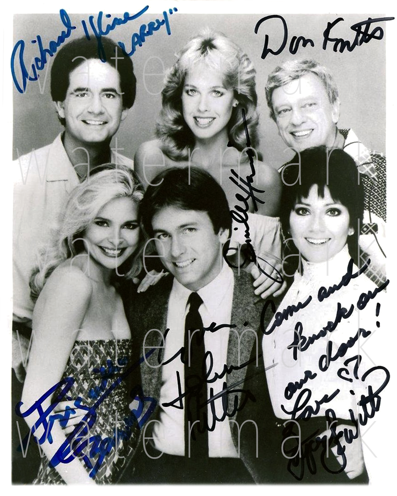 Threes Company signed 8X10 Photo Poster painting picture poster autograph RP