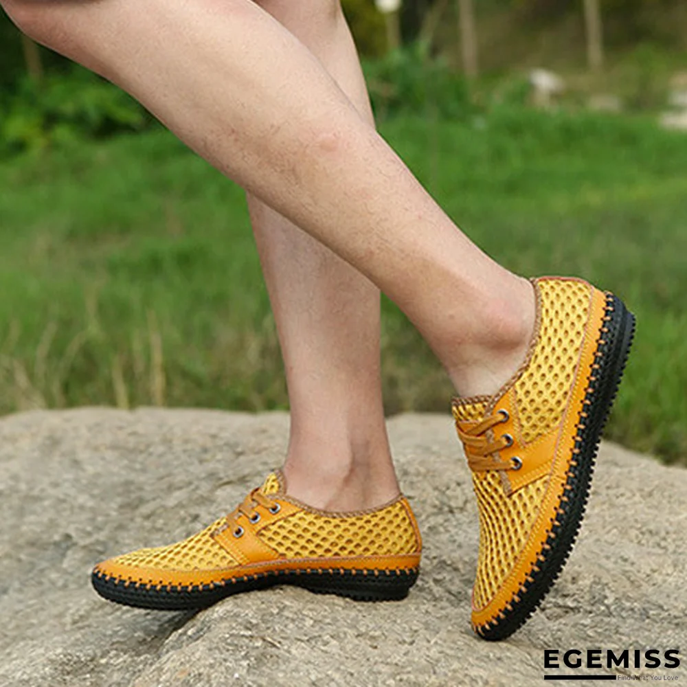 Men's Breathable Casual Flats Loafers Mesh Comfortable Soft Shoes | EGEMISS