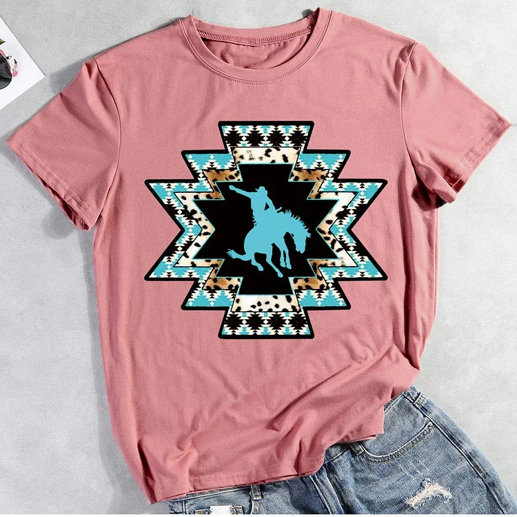 ANB -  Aztec cowboy T-shirt Tee -012133