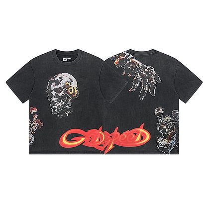Godspeed Skyline Skull T-Shirt – Cotton Streetwear