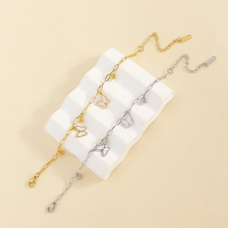 Casual Elegant Minimalist Butterfly 304 Stainless Steel 18K Gold Plated Shell Bracelets In Bulk