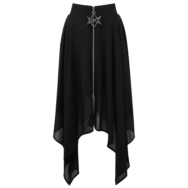 Gothic Star 2 Piece Set Women Sexy Crop Tops Mesh Irregular Thin Skirts Bodycon PU Package Hip Skirts Casual Black Two Piece Set