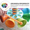 Colorful Percussion Rattle Hand Bell Children's Musical Instrument Toys Children's Baby Early Education Music Toys