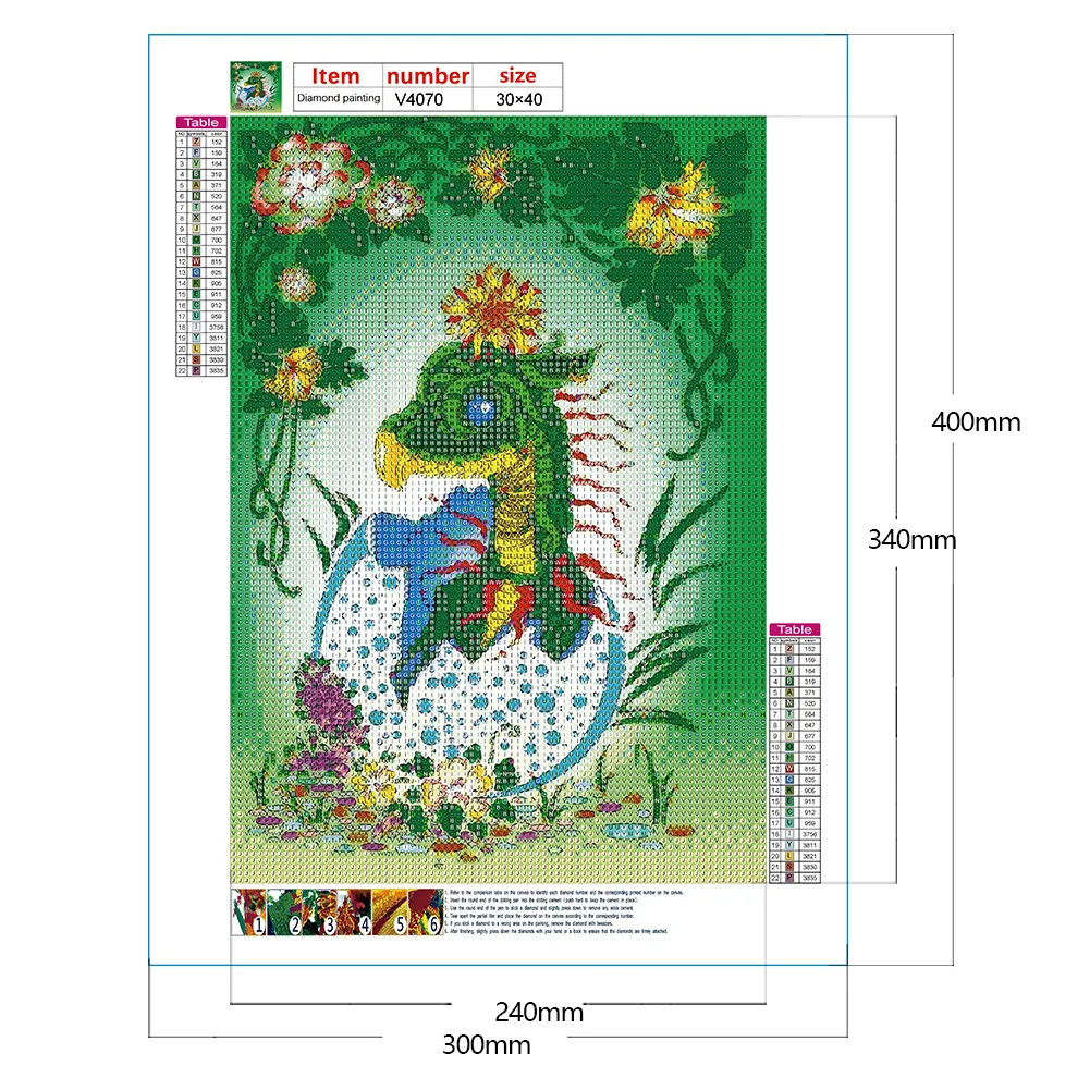 Full Round Diamond Painting 30*40cm - Dragon