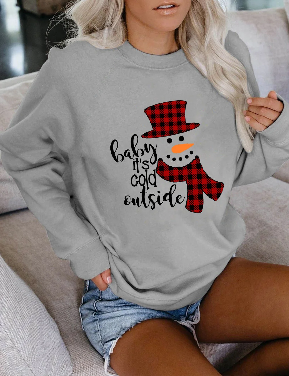 Baby It's Cold Outside Snowman Christmas Sweatshirt