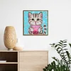 >SALE<5D DIY Partial Special Shaped Drill Diamond Painting Cat Kit Home Decor (YXC255)