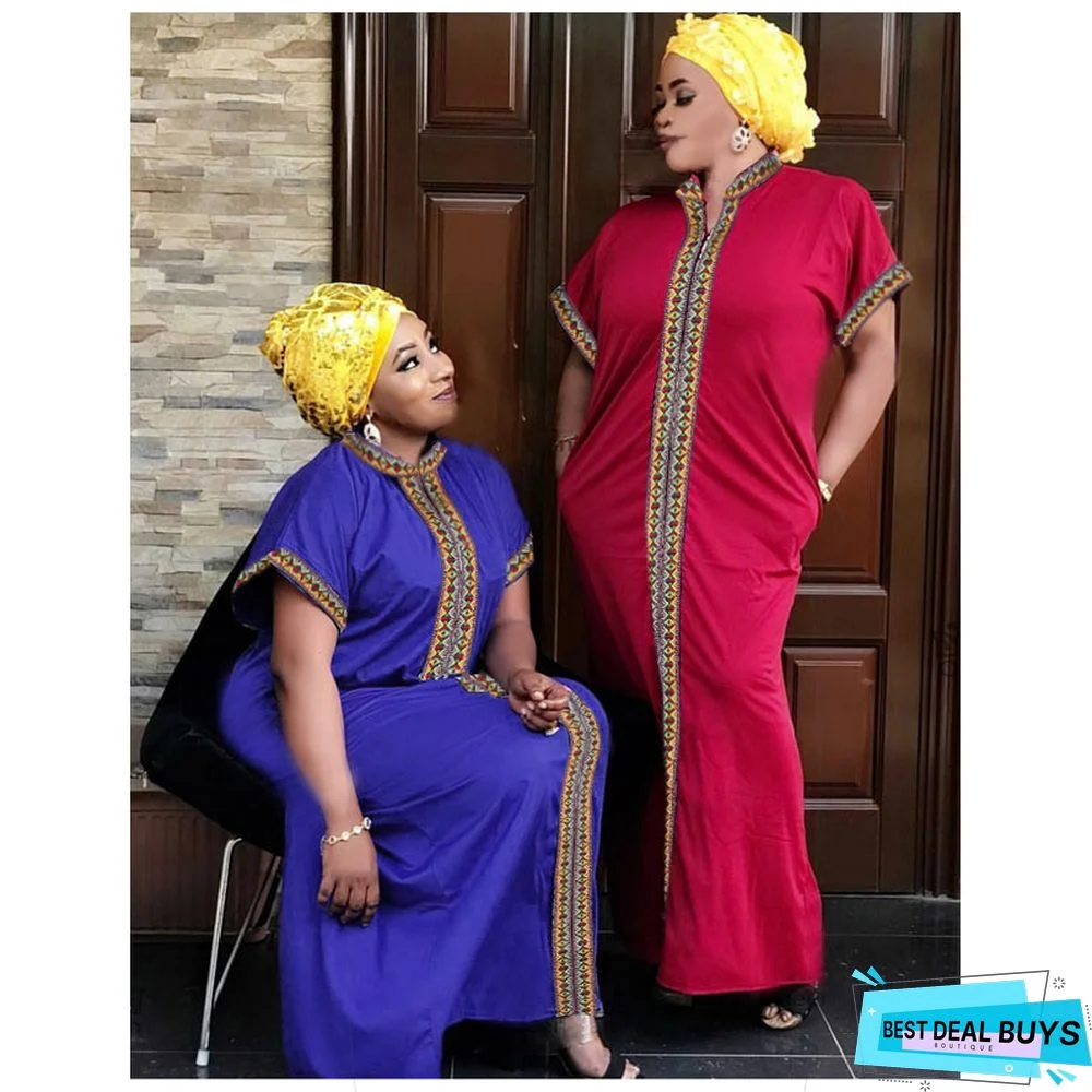 Collar Knitted Color Long Straight Skirt Loose Dress