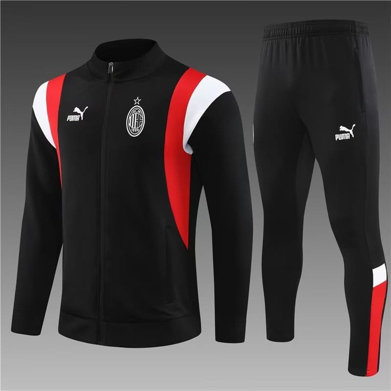 2023/2024 AC Milan Long Zipped Jacket Black Soccer Jersey 1:1 Thai Quality mysite