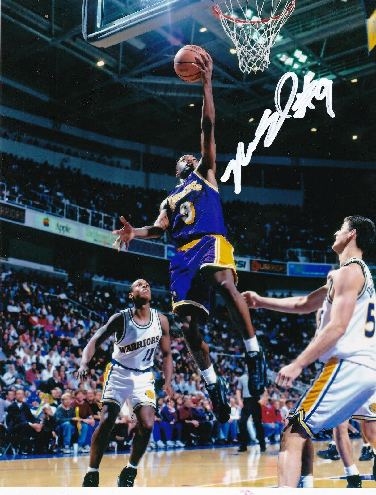 NICK VAN EXEL LOS ANGELES LAKERS ACTION SIGNED 8x10