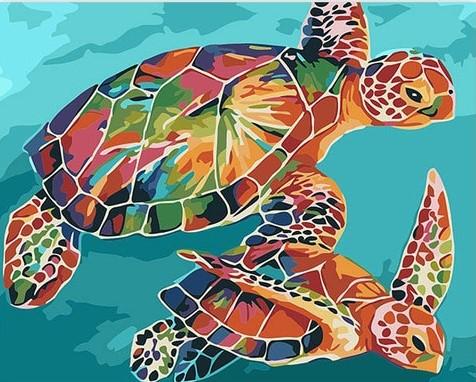 

Colorful Tortoise – Paint By Numbers - 40*50CM, 501 Original