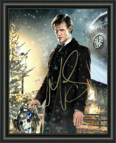 DR WHO - MATT SMITH - A4 FULLY SIGNED Photo Poster painting POSTER -  POSTAGE