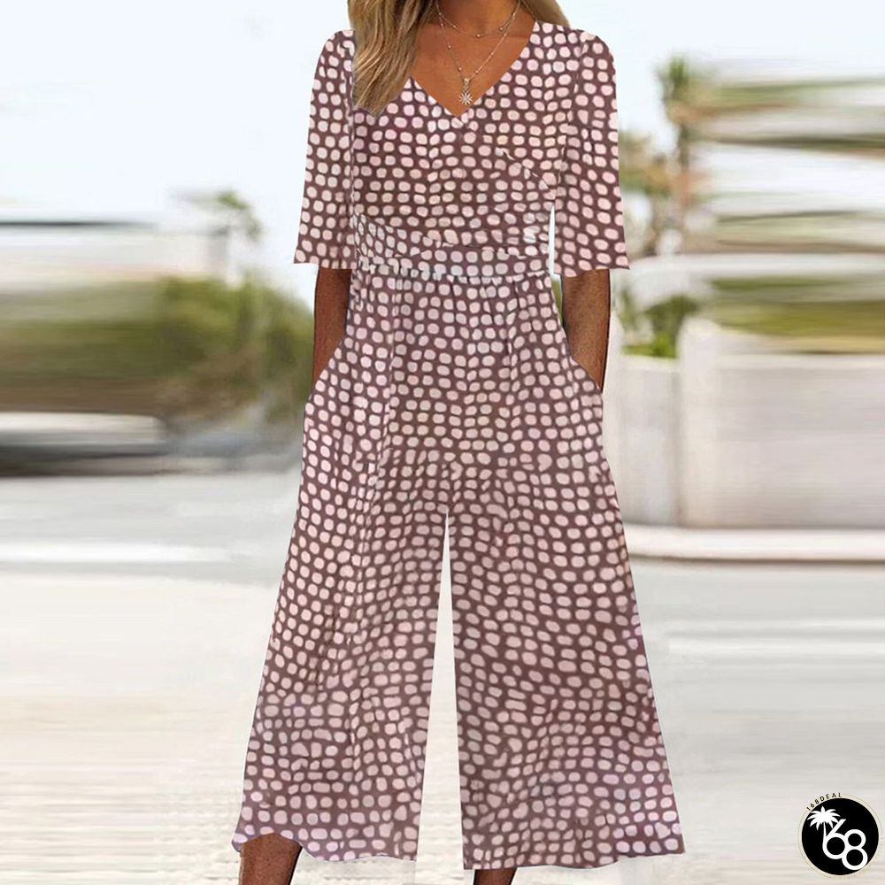 Special Side Pocket Short Sleeve Jumpsuit | 168DEAL