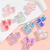 12mm Flashing Crystal Acrylic Square Beads DIY Jewelry