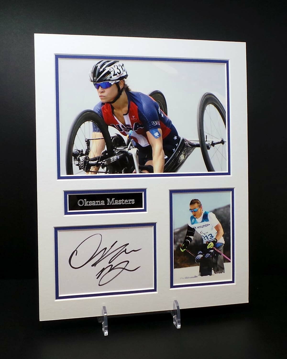 Oksana MASTERS Signed Mounted Photo Poster painting Display AFTAL RD COA Paralympic Athlete