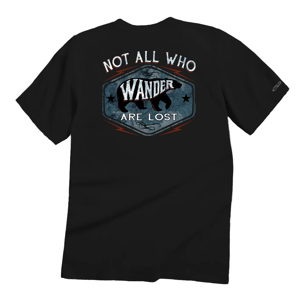  Stylish Black T-Shirt with Inspirational Quote and Bear Design for Everyday Wear