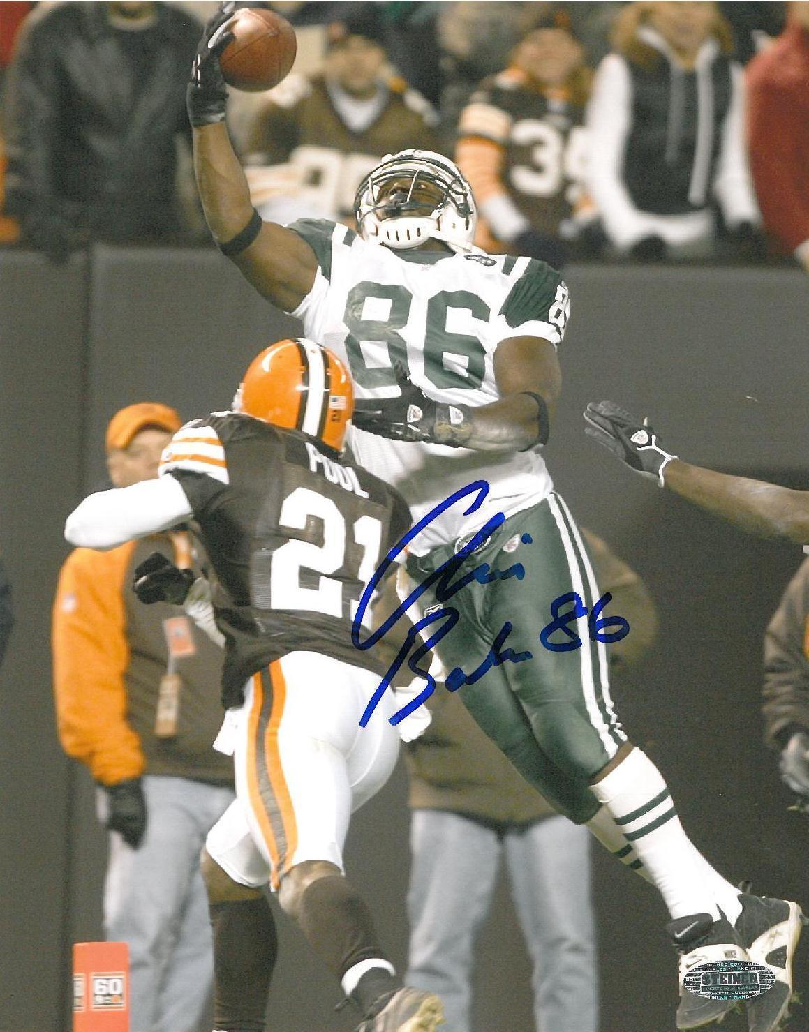 Chris Baker Signed New York Jets Autographed 8x10 Photo Poster painting (STEINER) COA