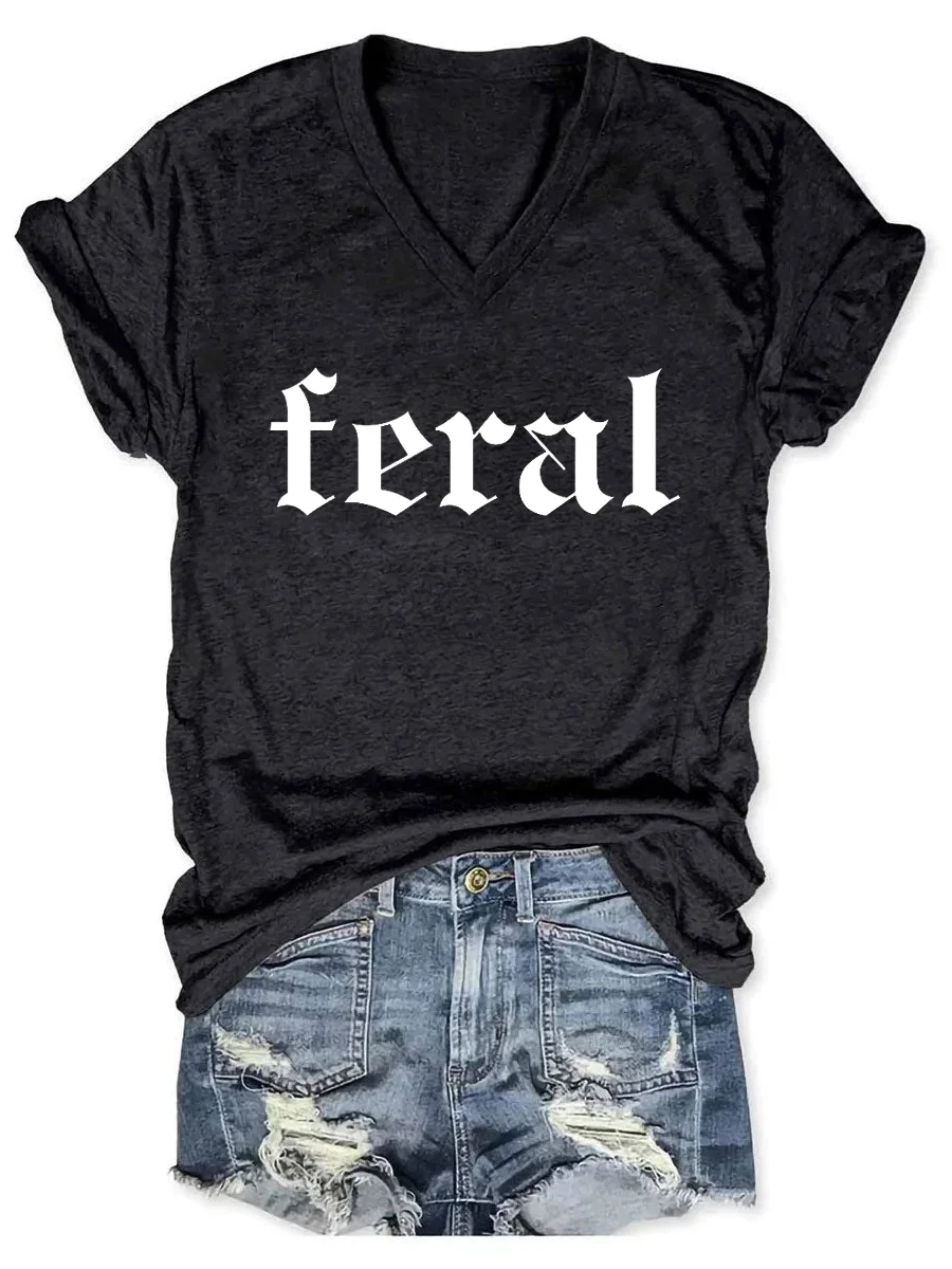 Feral V-neck T-shirt