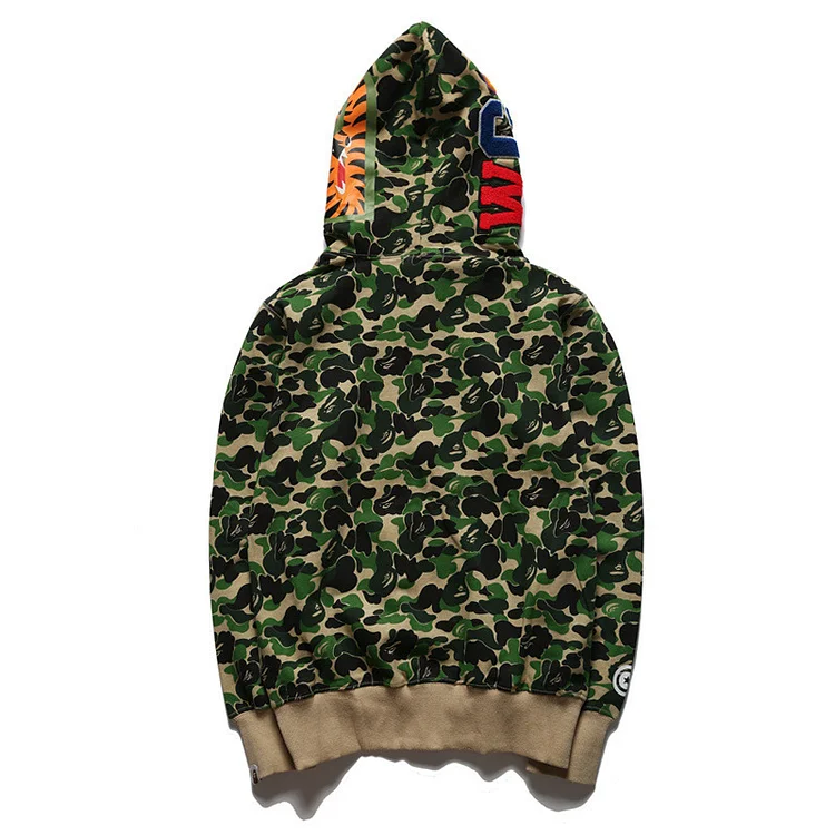 Shark Head Camouflage Casual Hoodie