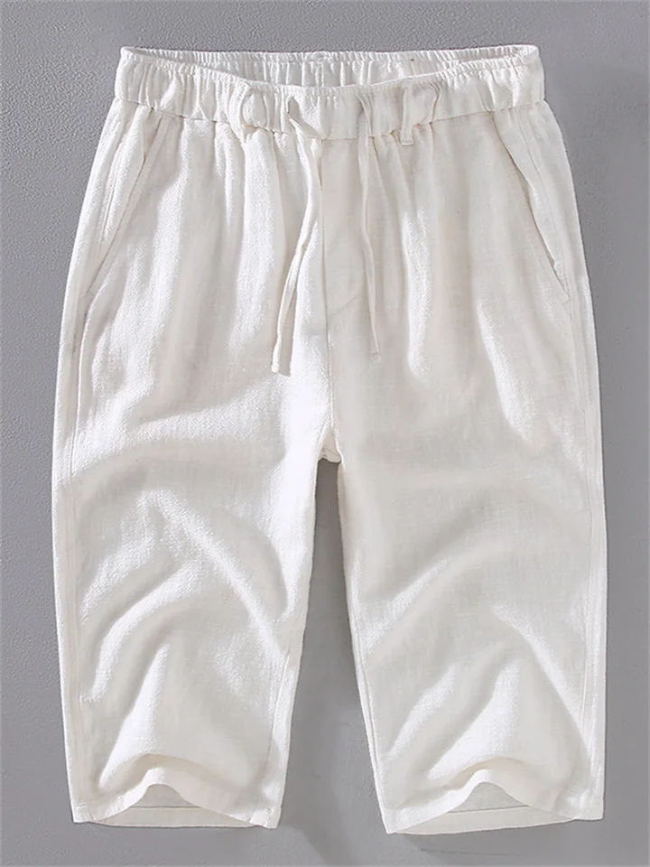 Casual Men's Shorts Summer Baggy Seven-minute Pants Thin Section of Linen Pants