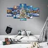 (Big Size)5Pcs Christmas Street-Full Round Diamond Painting 100*50CM