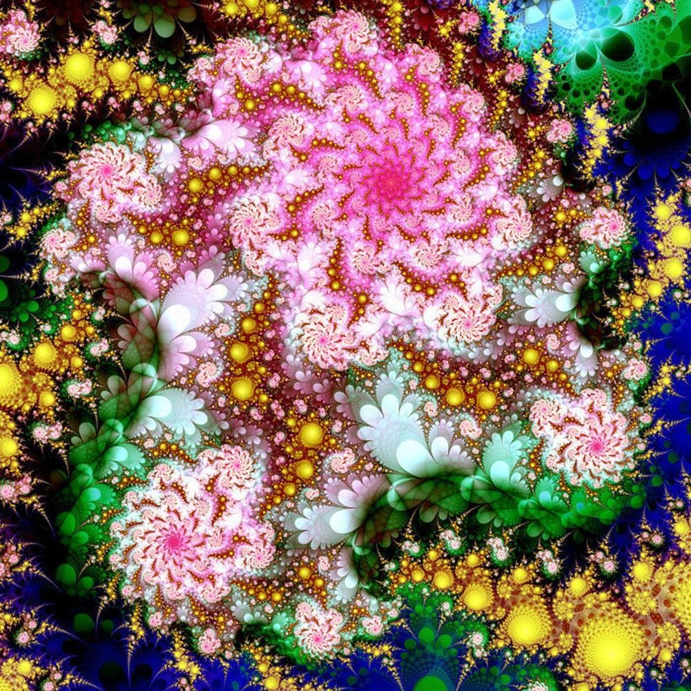 Full Round Diamond Painting Abstract Flower (30*30cm)
