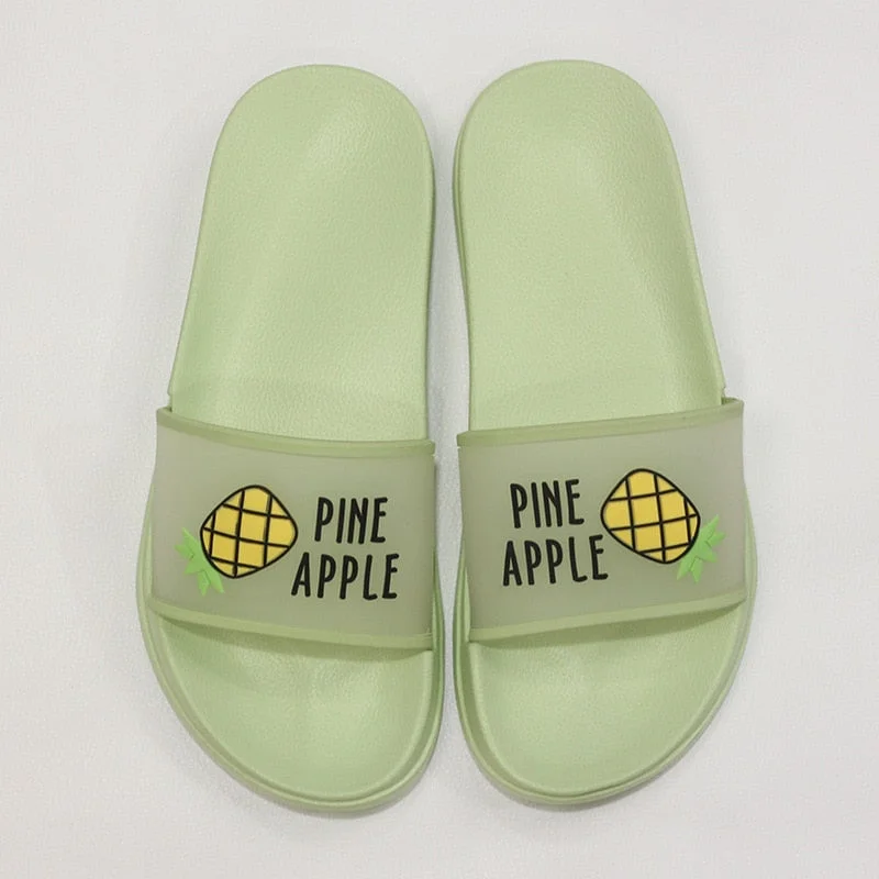 2021 Summer Slippers Shoes Women cute Fruit Jelly Color Transparent open Toe Flip Flops Clear Outdoor Beach Slides Sandals