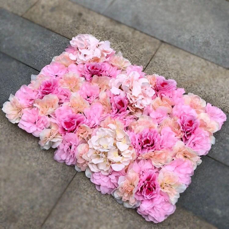 40x60cm Silk Rose Flower Champagne Artificial Flower DIY Wedding Decoration Flower Wall Panels Romantic Wedding Backdrop Decor 1118