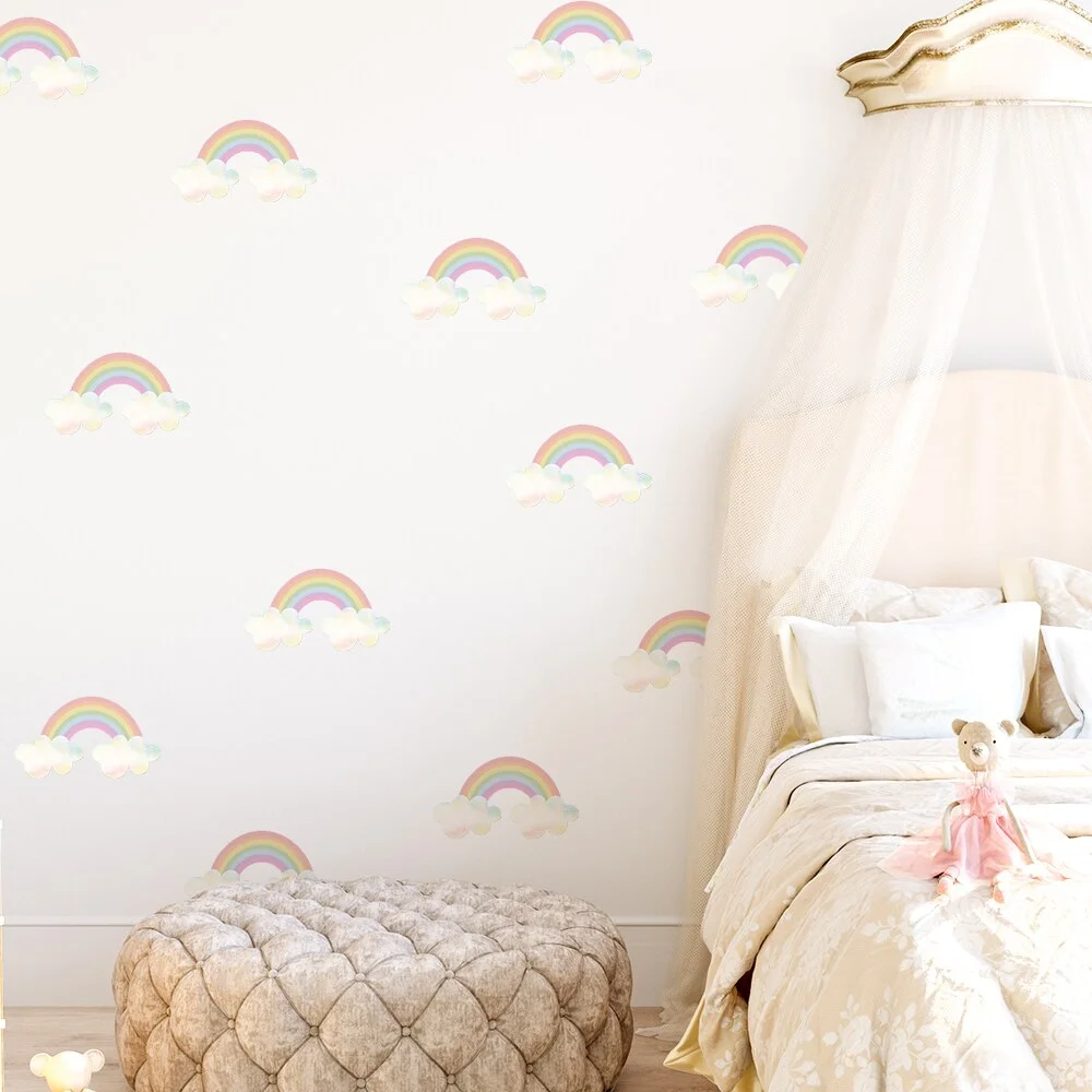 Rainbow Stencils For Wall Stickers For Kids Room Children's Room Decor On The Wall In The Bedroom Wallpaper Stickers