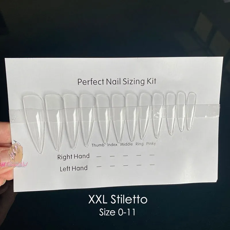 Press On Nail Sizing Kit Sample False Nail Tips Chart Template Card French Manicure Custom Nails Supply-Nail Inspo