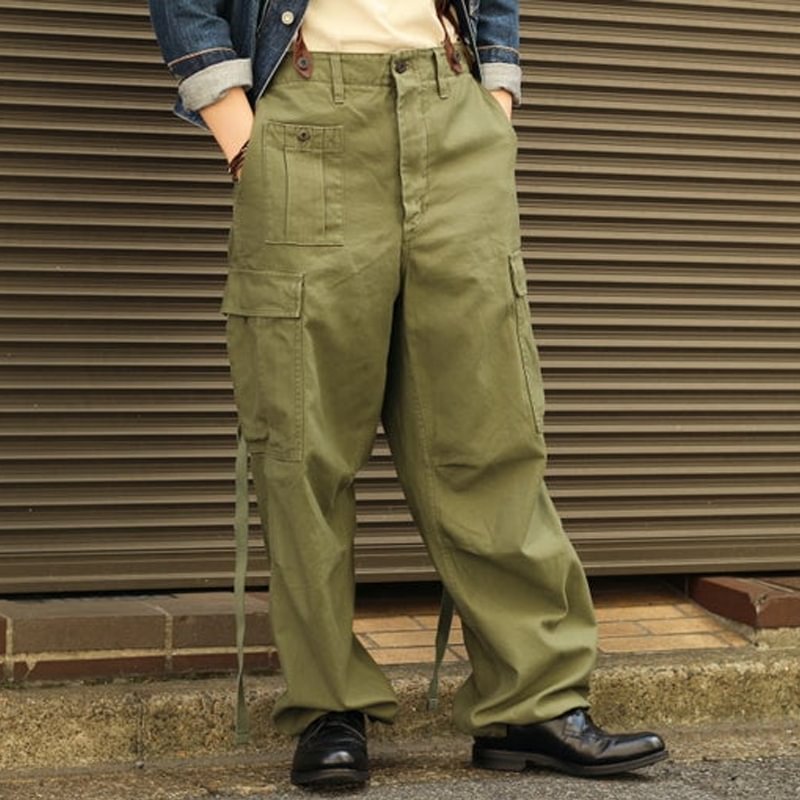 M-51 Cotton Suspenders Wide-leg Straight-leg Pants
