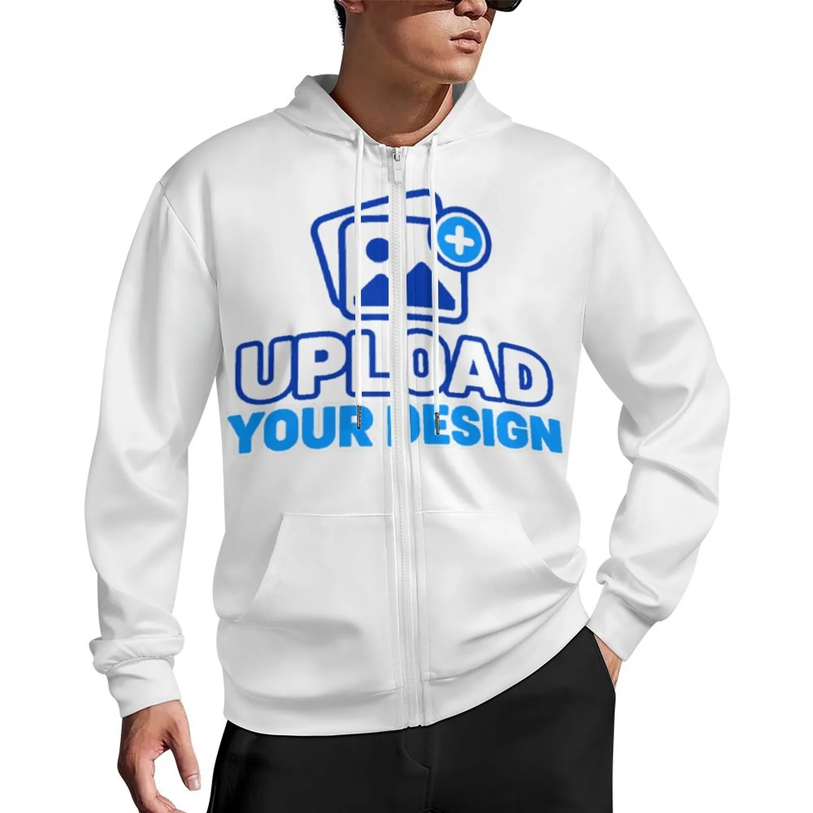 Men's All-Over Print Zip Hoodie custom product view 9