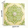DIY Pearl Painting Green Mandala for Home Decor with Frame(30*30cm)