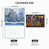 2027 New DIY Diamond Painting Flower Owl Wall Calendar Kit 12-Month Flip Calendar Design Home Decor