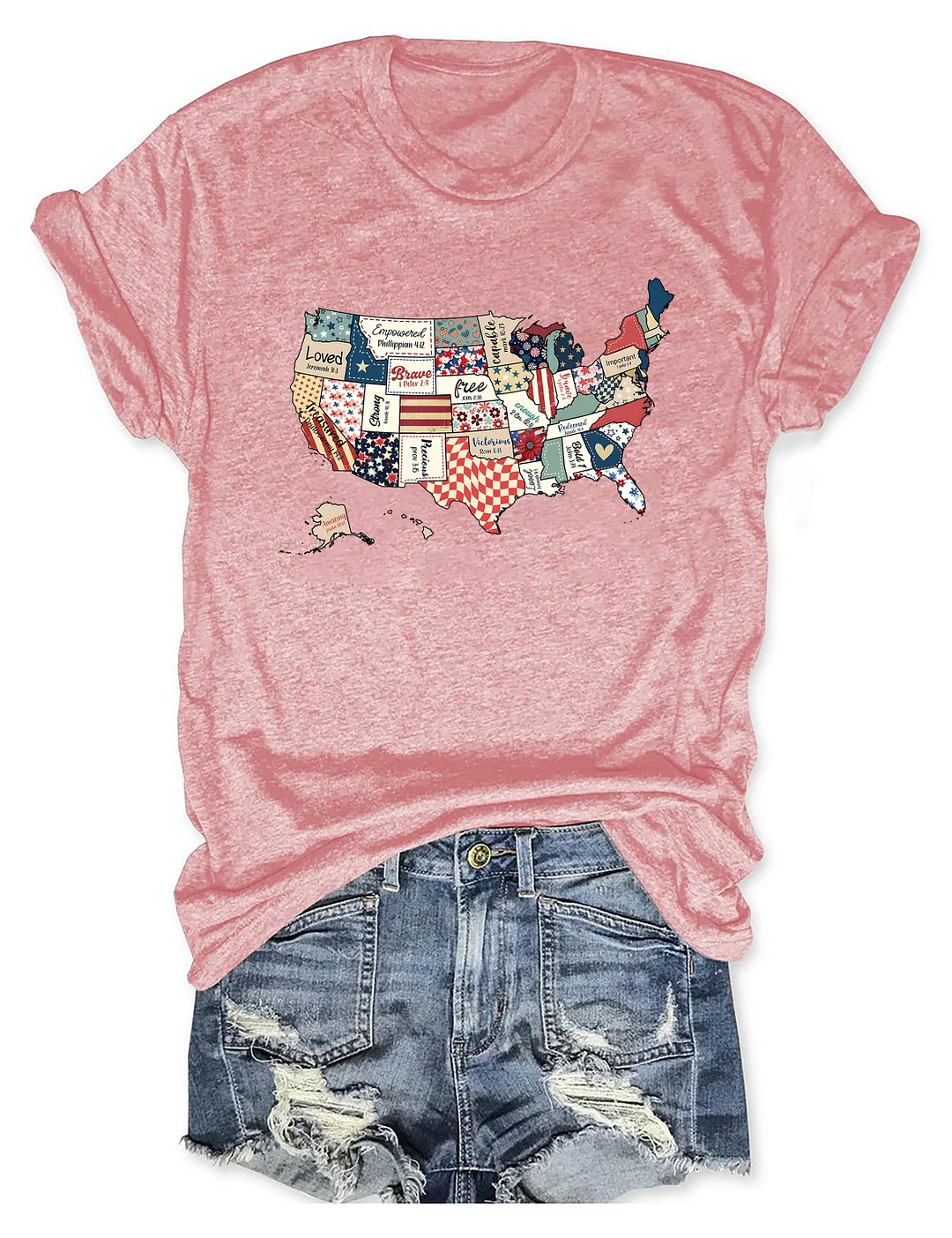America USA Map T-shirt