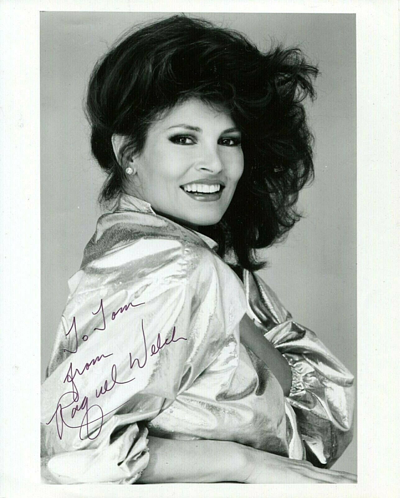 RACQUEL WELCH Autographed Inscribed 8X10 B&W Publicity Photo Poster painting PC 16