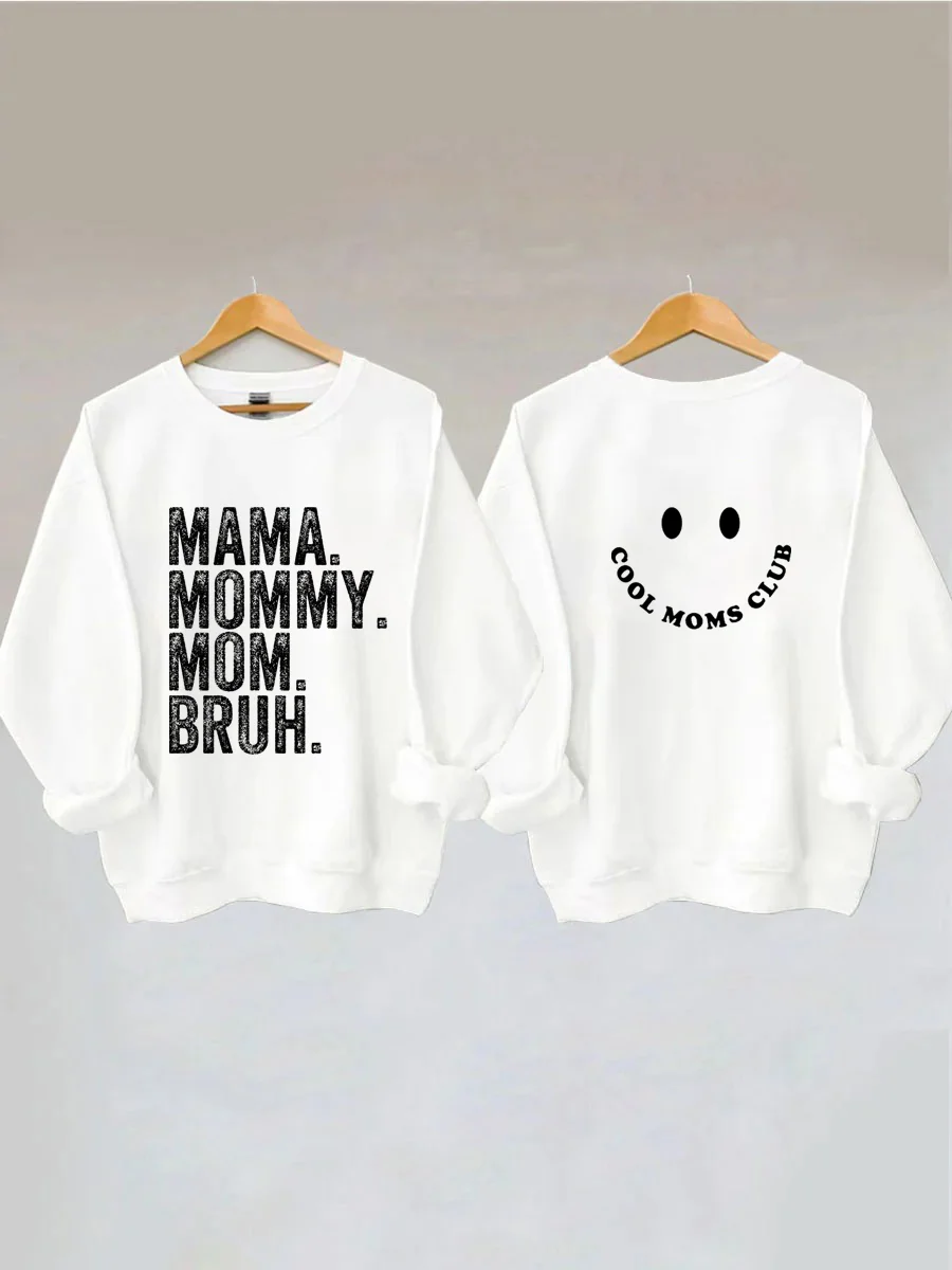 Mama Mommy Mom Bruh, Cool Mom Club Sweatshirt
